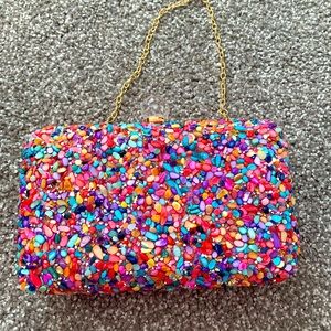 Beaded Cocktail Clutch Purse